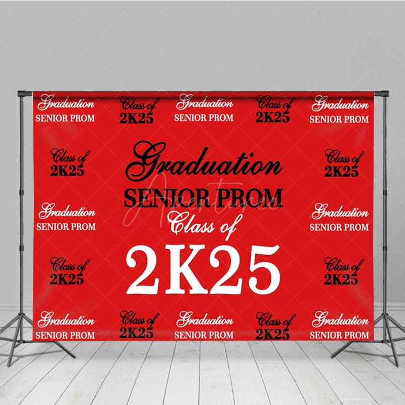 Aperturee - Aperturee Retro Red Step And Repeat Congrats Grad Backdrop