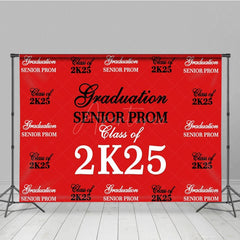 Aperturee - Aperturee Retro Red Step And Repeat Congrats Grad Backdrop