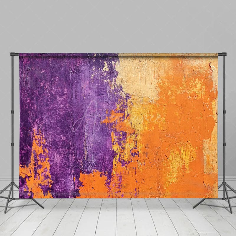 Aperturee - Aperturee Retro Solid Color Graffiti Wall Photography Backdrop