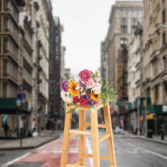 Aperturee - Aperturee Retro Street Building Architecture Photo Backdrop