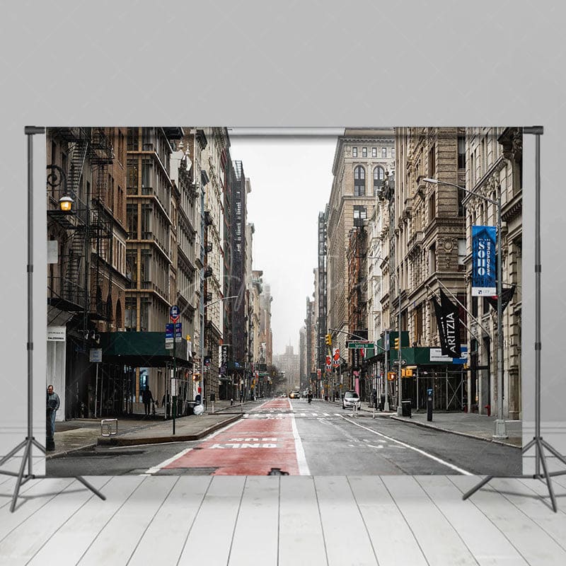 Aperturee - Aperturee Retro Street Building Architecture Photo Backdrop