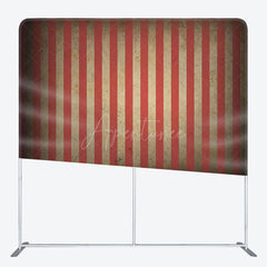 Aperturee - Aperturee Retro Striped Circus Carnival Square Tension Backdrop