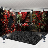 Aperturee - Aperturee Retro Wall Floral Valentines Vibe Room Set Backdrop