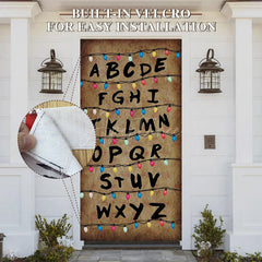 Aperturee - Aperturee Retro Wall Light Alphabet Happy Halloween Door Cover