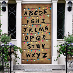 Aperturee - Aperturee Retro Wall Light Alphabet Happy Halloween Door Cover