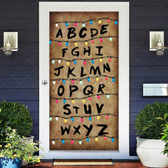Aperturee - Aperturee Retro Wall Light Alphabet Happy Halloween Door Cover