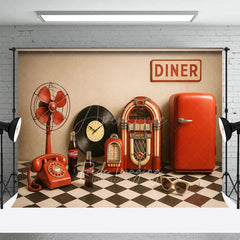 Aperturee - Aperturee Retro Wall Record Vinyl Photo Cake Smash Backdrop