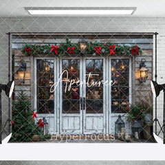 Aperturee - Aperturee Retro White Christmas Vibe Store Room Set Backdrop