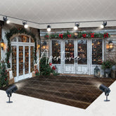 Aperturee - Aperturee Retro White Christmas Vibe Store Room Set Backdrop