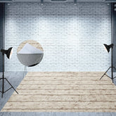 Aperturee - Aperturee Retro Wood Mottled Fabric Floor Backdrop For Photo