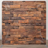 Aperturee Aperturee Retro Wooden Brick Wall Photo Pillow Case Backdrop