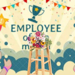 Aperturee - Aperturee Ribbon Employee Of The Month Thank You Staff Backdrop