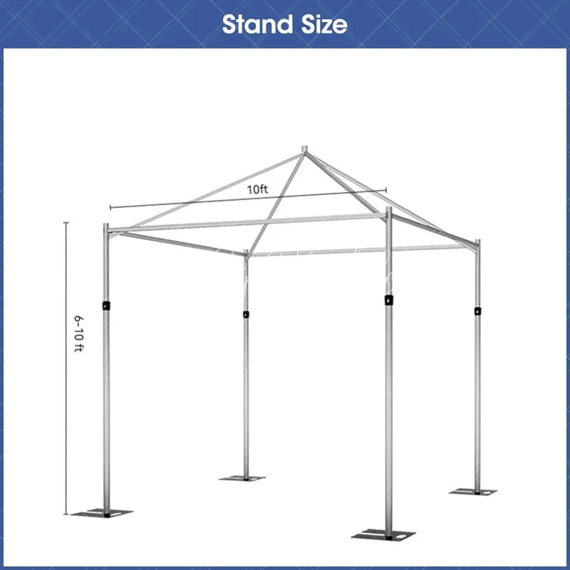 Lofaris Ridge Canopy 10x10ft Pipe and Drape Stand Sturdy Tent Frame Versatile for Business Exhibition Booth Display