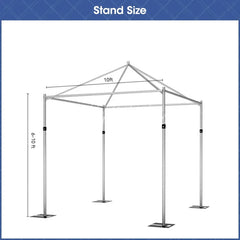 Lofaris Ridge Canopy 10x10ft Pipe and Drape Stand Sturdy Tent Frame Versatile for Business Exhibition Booth Display