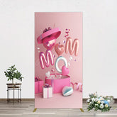 Aperturee - Aperturee Romantic Balloons Gift Box Mothers Day Rectangle Backdrop