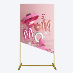 Aperturee - Aperturee Romantic Balloons Gift Box Mothers Day Rectangle Backdrop