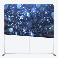 Aperturee - Aperturee Romantic Blue Bokeh Love Square Tension Backdrop