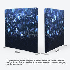 Aperturee - Aperturee Romantic Blue Bokeh Love Square Tension Backdrop