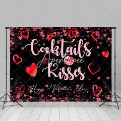 Aperturee - Aperturee Romantic Cocktails Kisses Valentines Day Backdrop