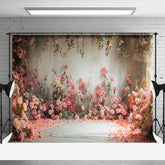 Aperturee - Aperturee Romantic Colorful Floral Wedding Photo Backdrop