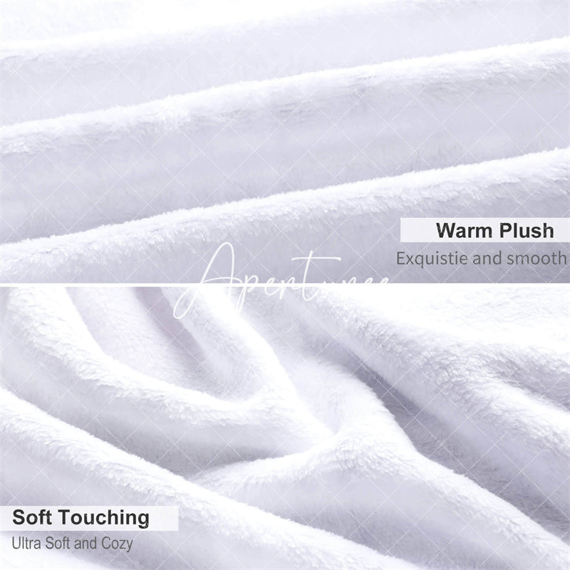 Aperturee - Aperturee Romantic Couple Dense Hearts Custom Text Blanket
