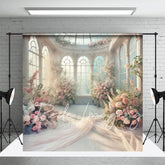 Aperturee - Aperturee Romantic Floral Fancy Room Wedding Photo Backdrop