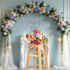 Aperturee - Aperturee Romantic Floral Focal Candles Sweet Wedding Backdrop