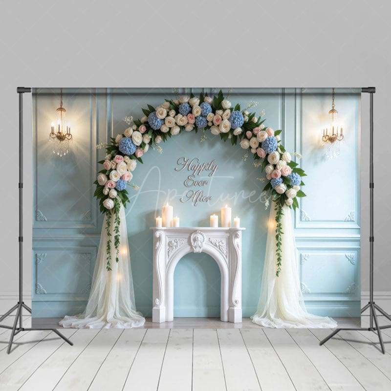 Aperturee - Aperturee Romantic Floral Focal Candles Sweet Wedding Backdrop