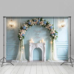 Aperturee - Aperturee Romantic Floral Focal Candles Sweet Wedding Backdrop