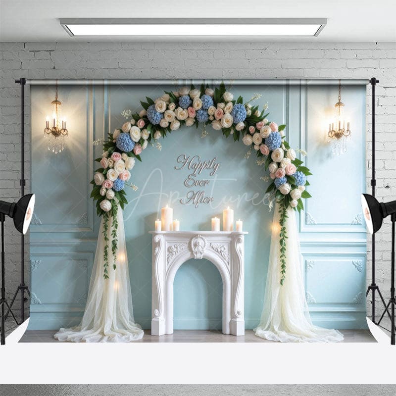 Aperturee - Aperturee Romantic Floral Focal Candles Sweet Wedding Backdrop