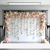 Aperturee - Aperturee Romantic Floral Vine Plant Wall Wedding Photo Backdrop