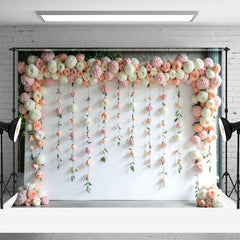 Aperturee - Aperturee Romantic Floral Vine Plant Wall Wedding Photo Backdrop