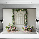 Aperturee - Aperturee Romantic Greenery Floral Wedding Photography Backdrop