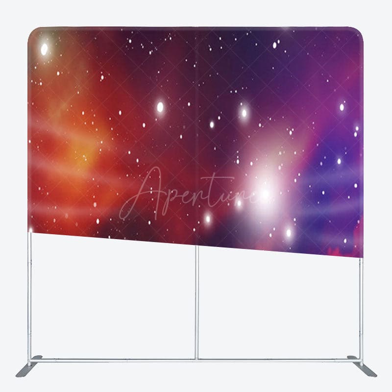 Aperturee - Aperturee Romantic Outerspace Galaxy Fabric Party Backdrop Cover
