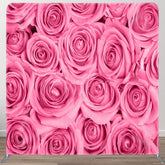 Aperturee - Aperturee Romantic Pink Roses Fabric Valentines Day Backdrop