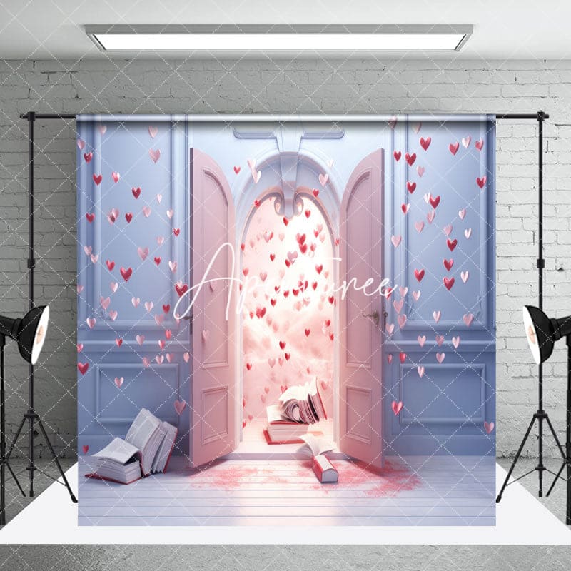 Aperturee - Aperturee Romantic Purple Wall Color Floor Room Set Backdrop