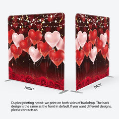 Aperturee - Aperturee Romantic Red Balloons Wedding Pillow Case Backdrop