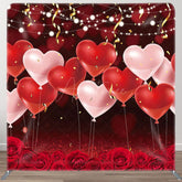 Aperturee - Aperturee Romantic Red Balloons Wedding Pillow Case Backdrop
