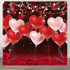 Aperturee - Aperturee Romantic Red Balloons Wedding Pillow Case Backdrop