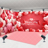 Aperturee - Aperturee Romantic Red Love Valentines Day Room Set Backdrop