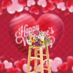 Aperturee - Aperturee Romantic Red Valentines With Heart Motifs Backdrop