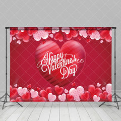 Aperturee - Aperturee Romantic Red Valentines With Heart Motifs Backdrop