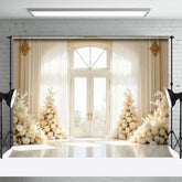 Aperturee - Aperturee Romantic Rose Holy White Palace Door Wedding Backdrop