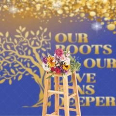 Aperturee - Aperturee Roots Run Deep Glitter Bokeh Family Reunion Backdrop