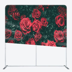 Aperturee - Aperturee Rose Buds With Green Valentines Day Backdrop Cover