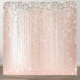Aperturee Aperturee Rose Gold Glitter Diamonds Tension Fabric Backdrop