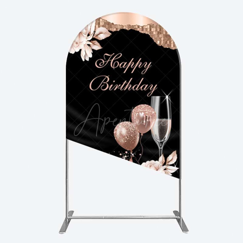 Aperturee Aperturee Rose Gold High Heels Happy Birthday Arch Backdrop