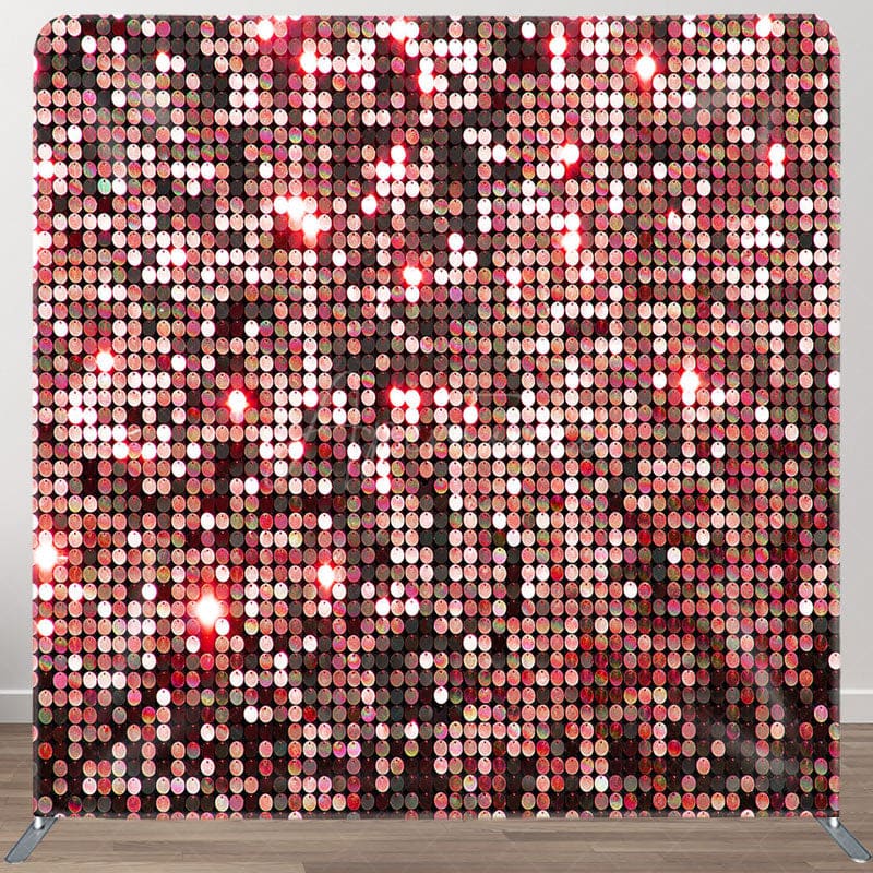 Aperturee - Aperturee Rose Gold Sequins Glitter Square Tension Backdrop