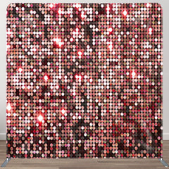 Aperturee - Aperturee Rose Gold Sequins Glitter Square Tension Backdrop