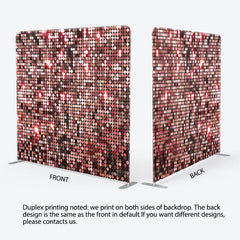 Aperturee - Aperturee Rose Gold Sequins Glitter Square Tension Backdrop
